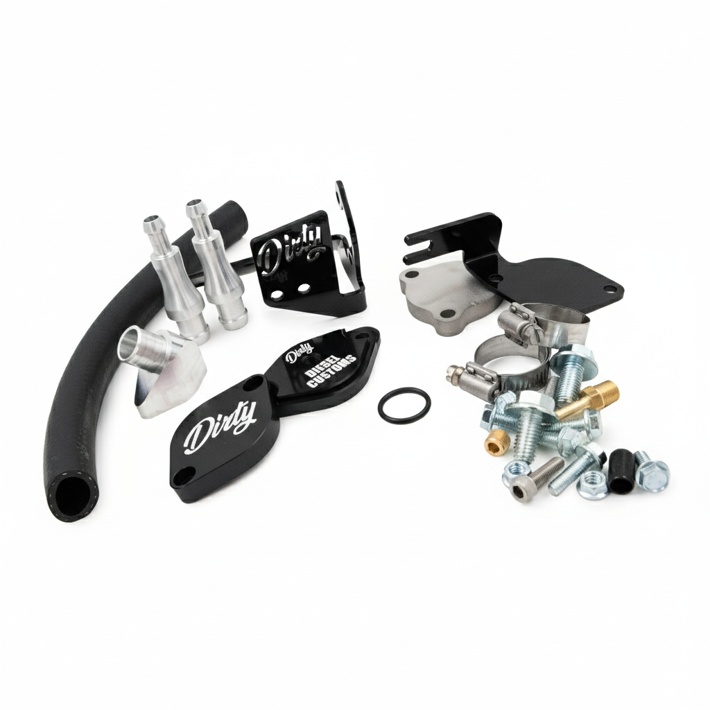 2020+ Jeep Ecodiesel DIRTY EGR Delete Kit (030-EGR-A051)-EGR Delete-Dirty Diesel Customs-030-EGR-A051-BLK-Dirty Diesel Customs