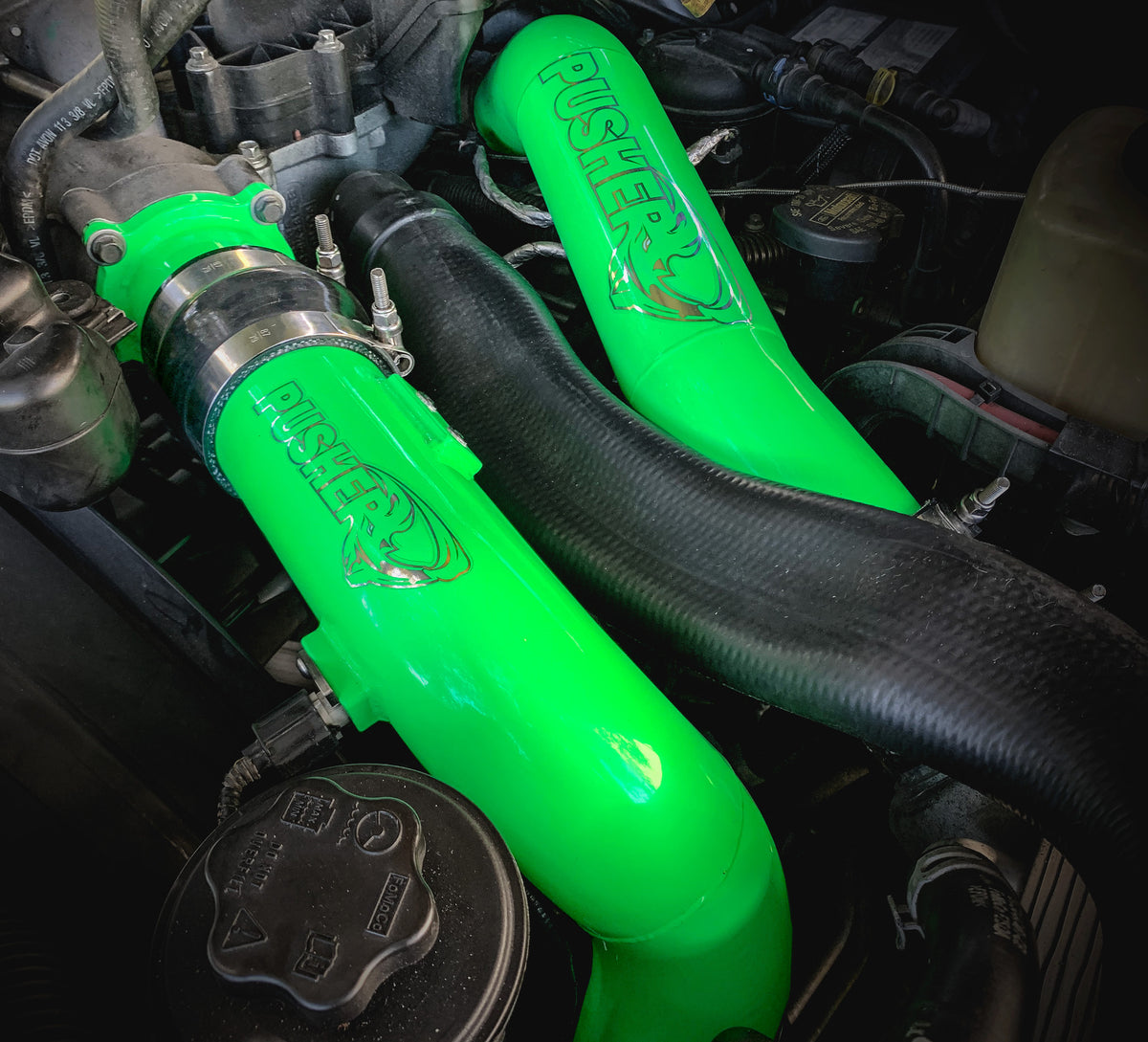 Pusher 3" Hot and Cold Side Charge Tube Set w/ Throttle Valve Replacement for 2023-2026 Ford 6.7L Powerstroke - Installed