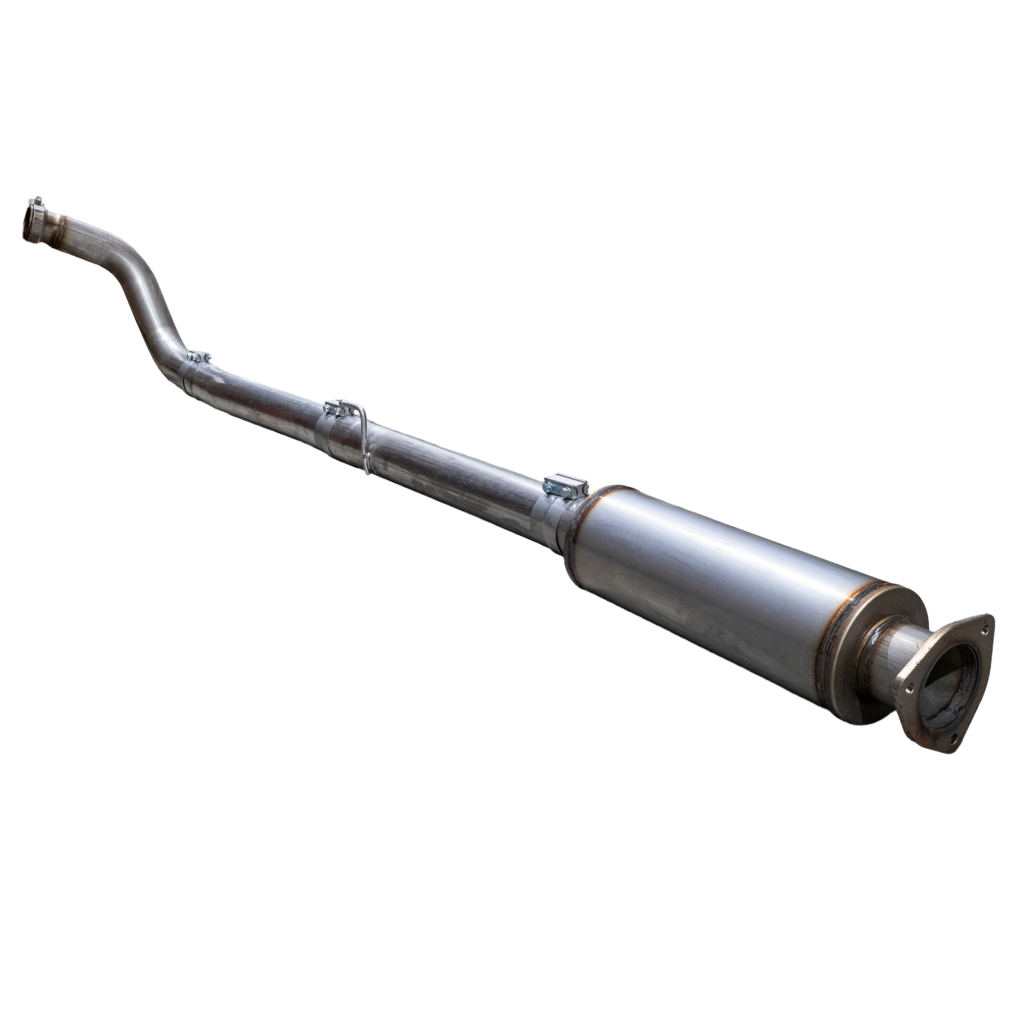 2023-2026 Powerstroke 4" SS Turbo Back Race Pipe - w/ Muffler - Delete Pipe - Dirty Diesel Customs