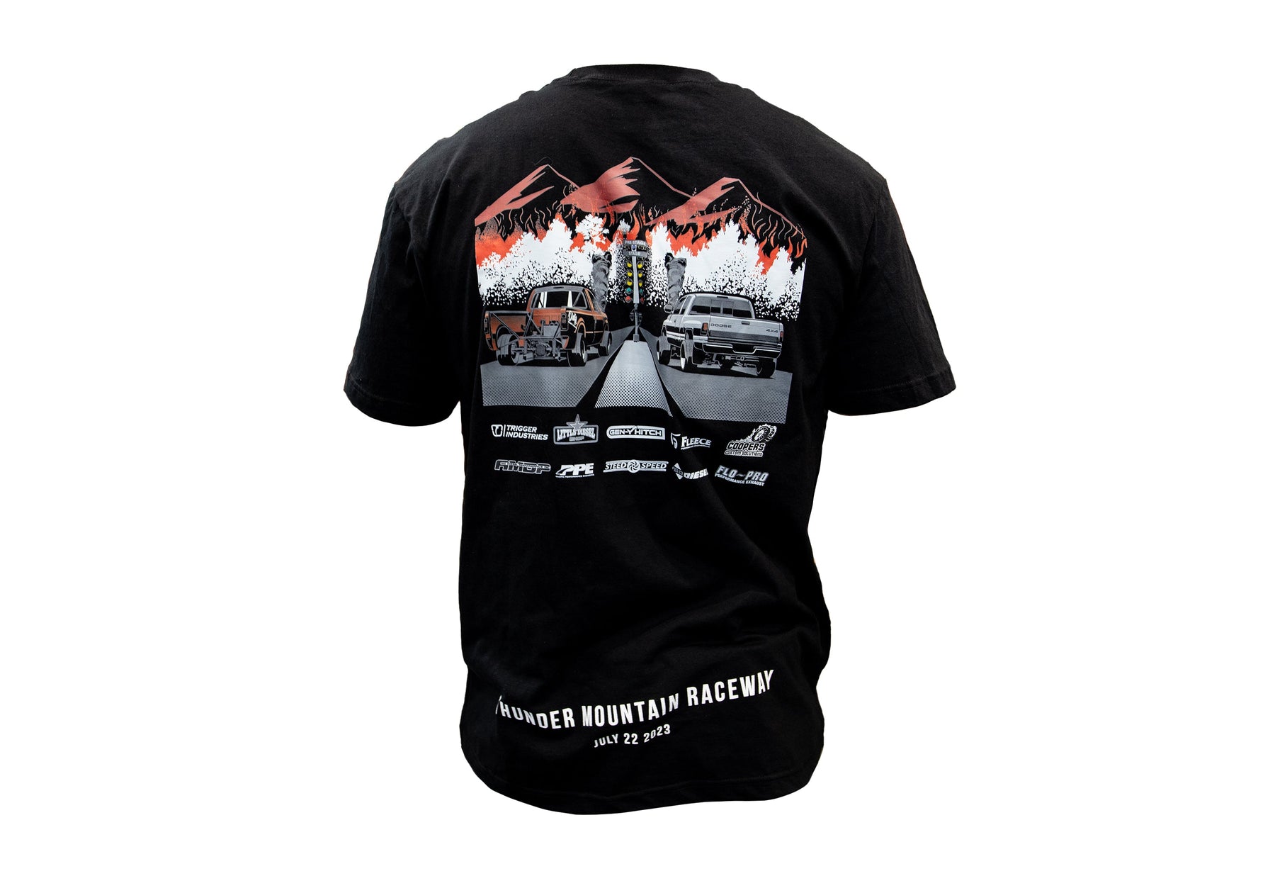 2023 Burning Tires & Forest Fires Drag Day T-Shirt-T-Shirt-Dirty Diesel Customs-Dirty Diesel Customs
