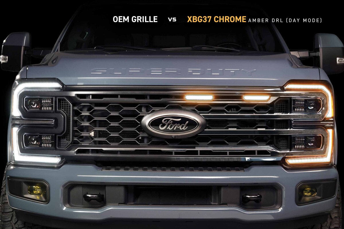 2023+ Powerstroke XBG LED DRL Chrome Grille (XBG37)