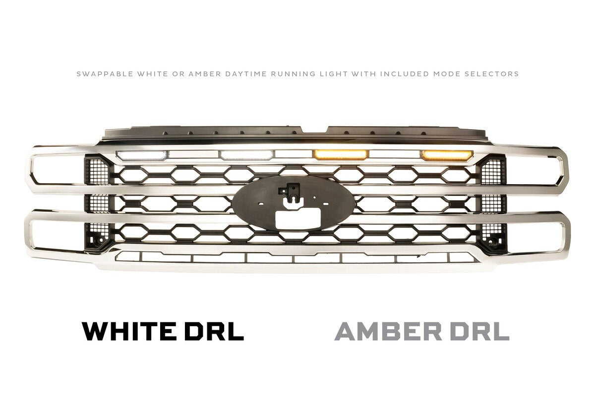 2023+ Powerstroke XBG LED DRL Chrome Grille (XBG37)