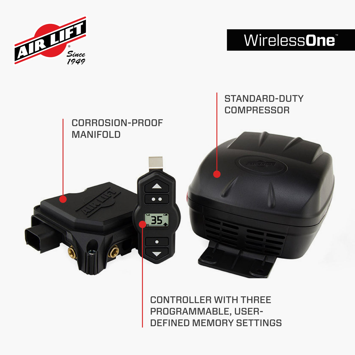 Universal Air Lift WirelessOne 2nd Generation Air Spring Controller (25980)