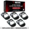 2017-2022 Powerstroke Smoked Lens 5-PC Cab Roof Light Set - Marker Lights - RECON Lights - Dirty Diesel Customs