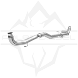 2011-2015 Duramax 6.6L 5" 304SS Downpipe Back Exhaust - No Muffler (PD-1-32327452)