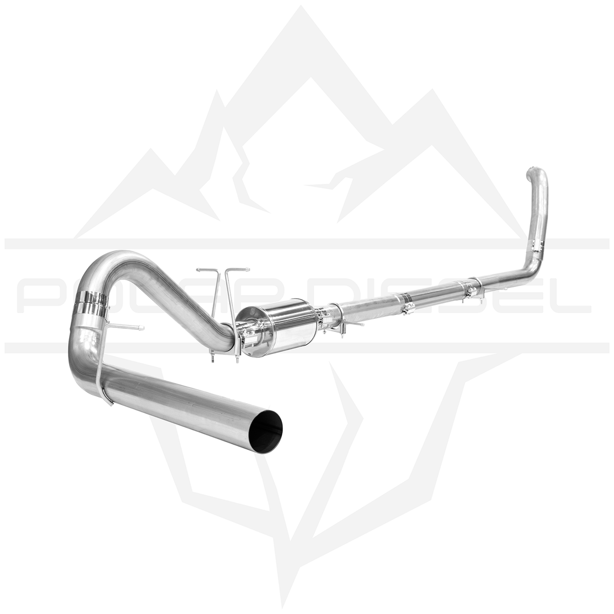 2003-2007 Ford Powerstroke 6.0L 4" SS Turbo Back Exhaust - w/ Muffler (PD-1-11519141)