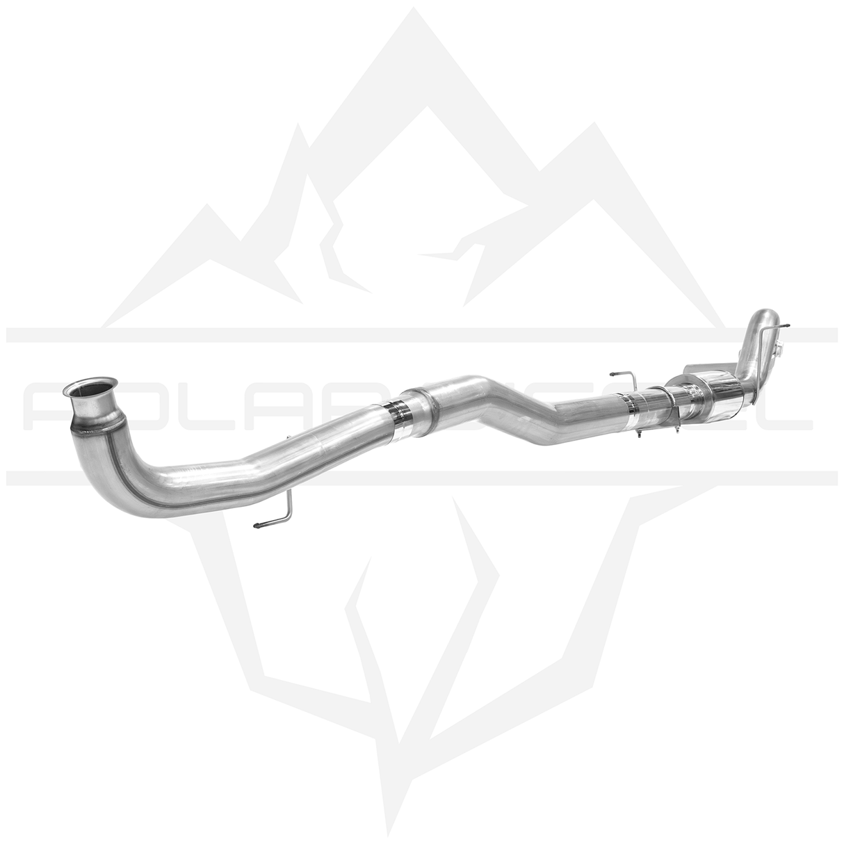 2011-2015 Duramax 6.6L 5" 304SS Downpipe Back Exhaust - w/ Muffler (PD-1-32327451)
