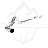 2011-2015 Duramax 6.6L 5" 304SS Polished Downpipe Back Exhaust - No Muffler (PD-1-32327352)