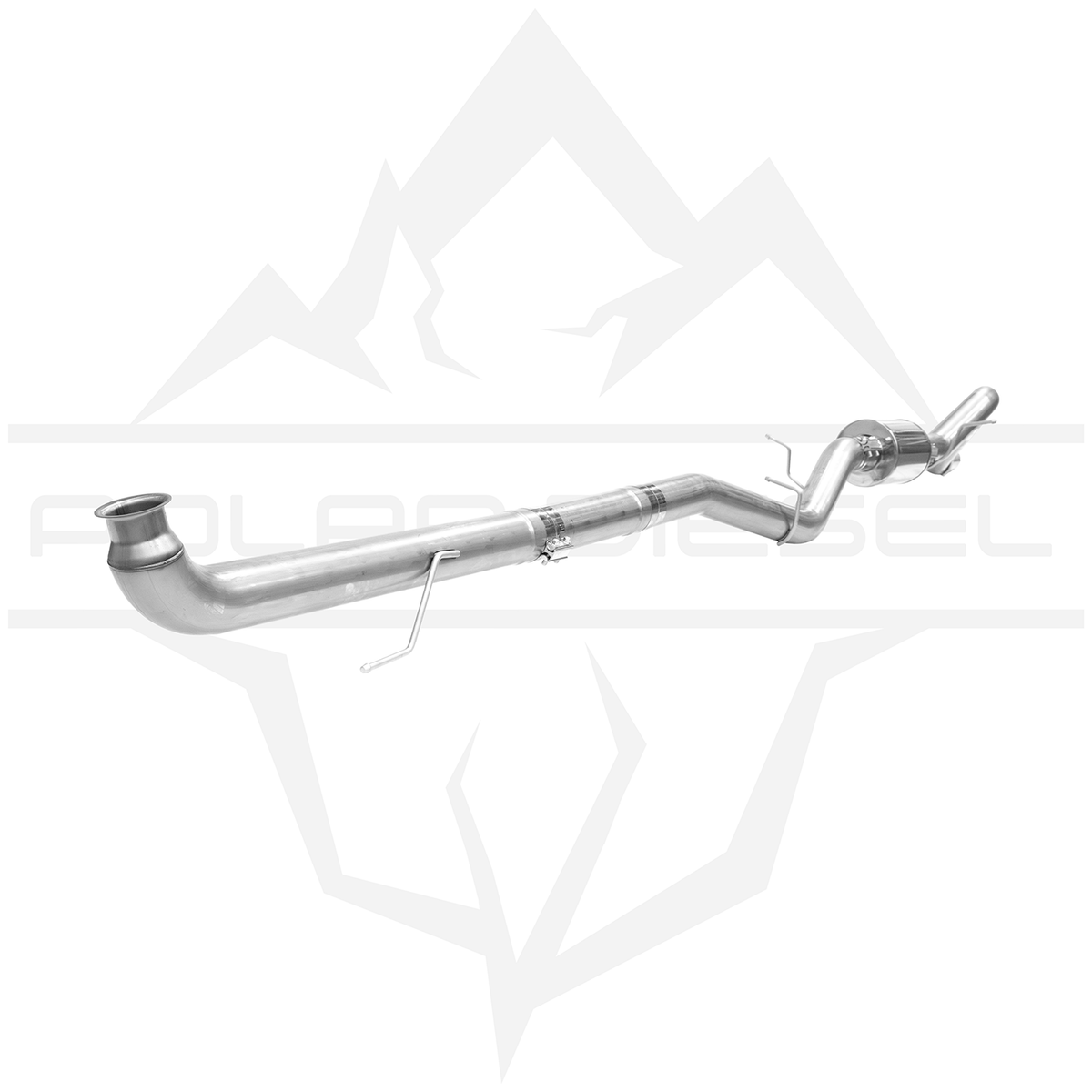 2007.5-2010 Duramax 6.6L 4" SS Downpipe Back Exhaust - w/ Muffler (PD-1-31922141)