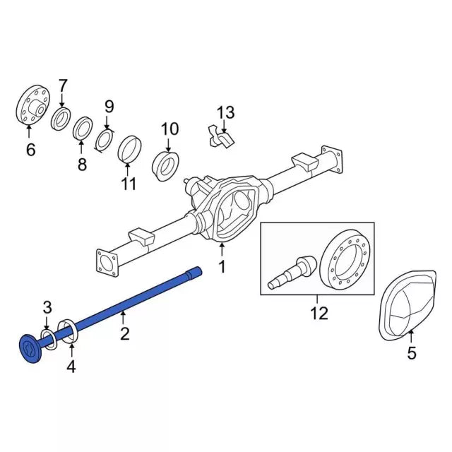 2005-2010 Powerstroke LH Inner Axle Shaft