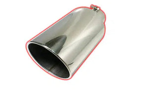 3" to 4" Bolt-On Rolled Angle Cut Exhaust Tip (FLO-6815RAB)-Exhaust Tips-Flo-Pro-FLO-6815RAB-Dirty Diesel Customs
