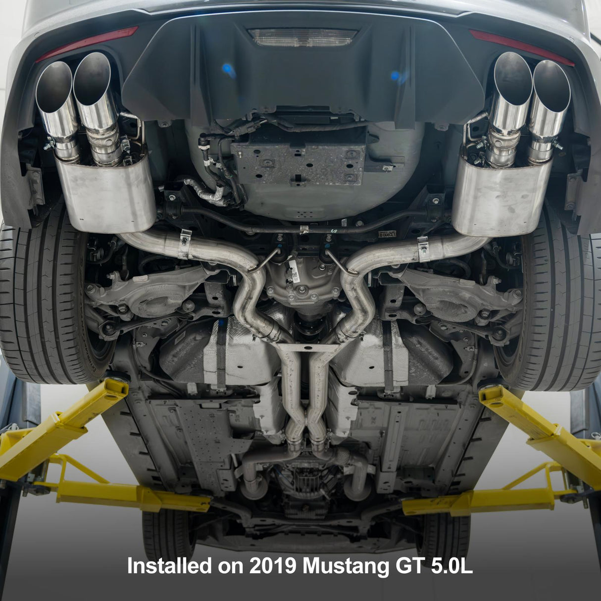 2018-2023 Ford Exh Cat-Back w/Active tips and X-pipe - Raw/Pol (317660030)