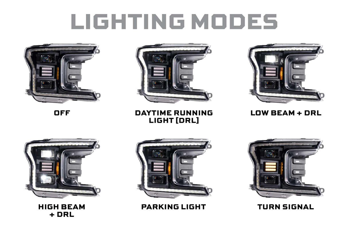 2018-2020 Ford F-150 Morimoto XB Hybrid LED Headlights (LF551.2)