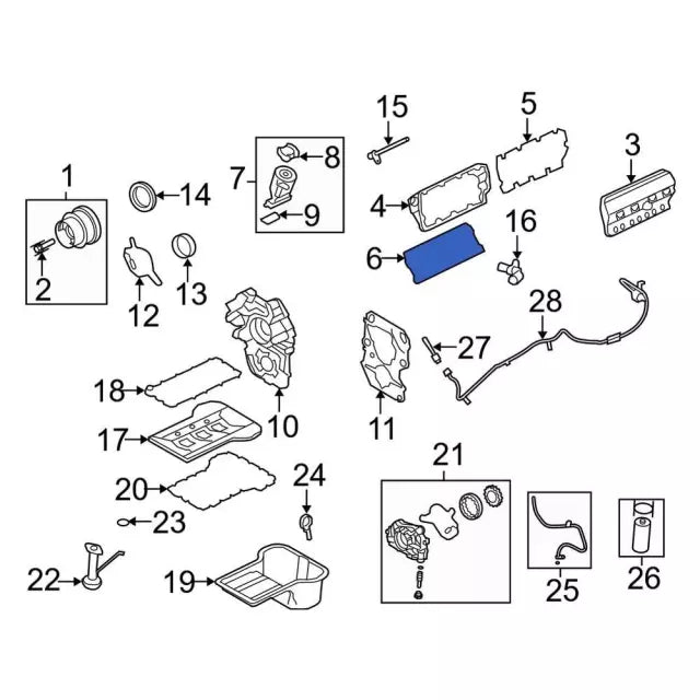 2008-2010 Powerstroke Upper Valve Cover Gasket