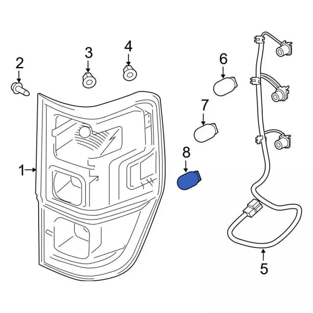 2017-2022 Powerstroke Upper Inner Reverse Light Bulb