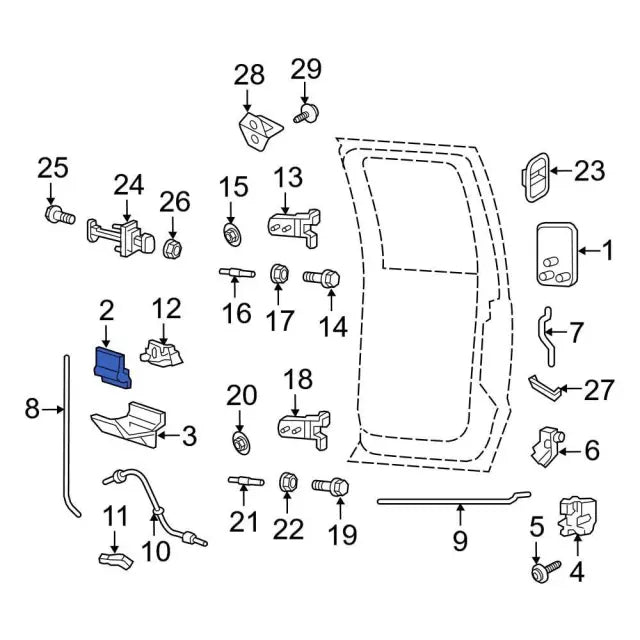 1999-2016 Powerstroke LH Interior Door Handle