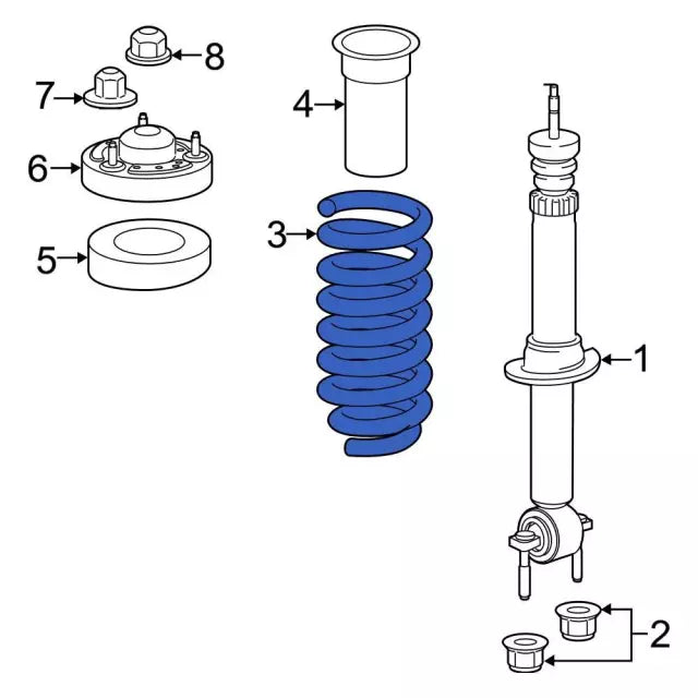 2018-2021 3.0L Powerstroke w/o Sport Suspension Front Coil Spring