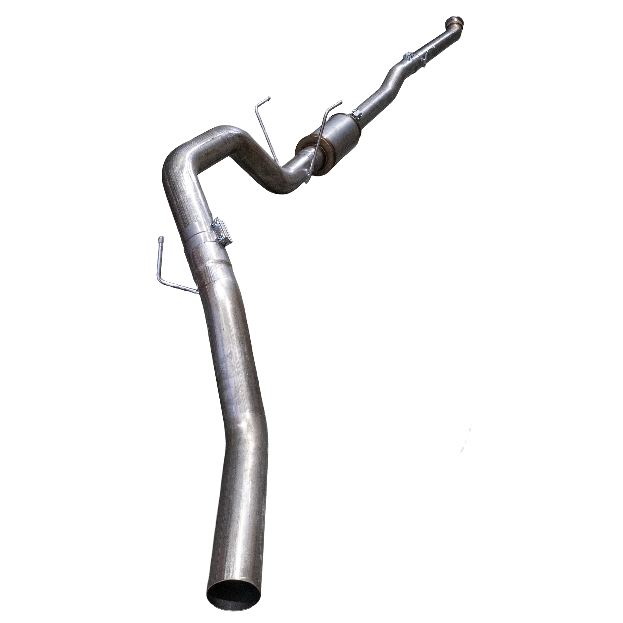 2019+ Cummins 4" SS Flexpipe Back Exhaust System - w/ Muffler - Downpipe Back Exhaust System - Dirty Diesel Customs