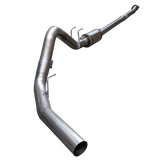 2011-2019 Powerstroke 4" SS Downpipe Back Single Exhaust System - w/ Muffler - Downpipe Back Exhaust System - Dirty Diesel Customs