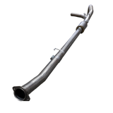 2011-2019 Powerstroke 4" SS Downpipe Back Single Exhaust System - w/ Muffler - Downpipe Back Exhaust System - Dirty Diesel Customs