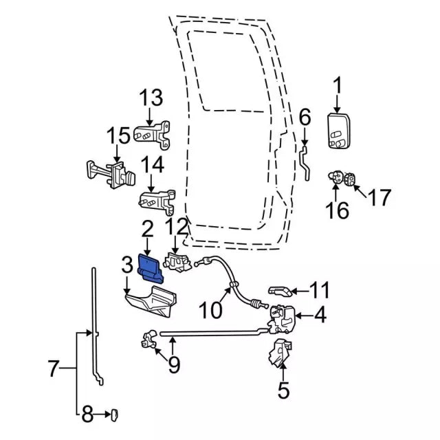 1999-2016 Powerstroke RH Interior Door Handle