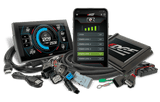 Edge EZ with Insight CTS3 kit for 2024-2026 GM 6.6L L5P Duramax, showing the CTS3 monitor, EZ module, wiring harness, cables and the EZ smartphone app