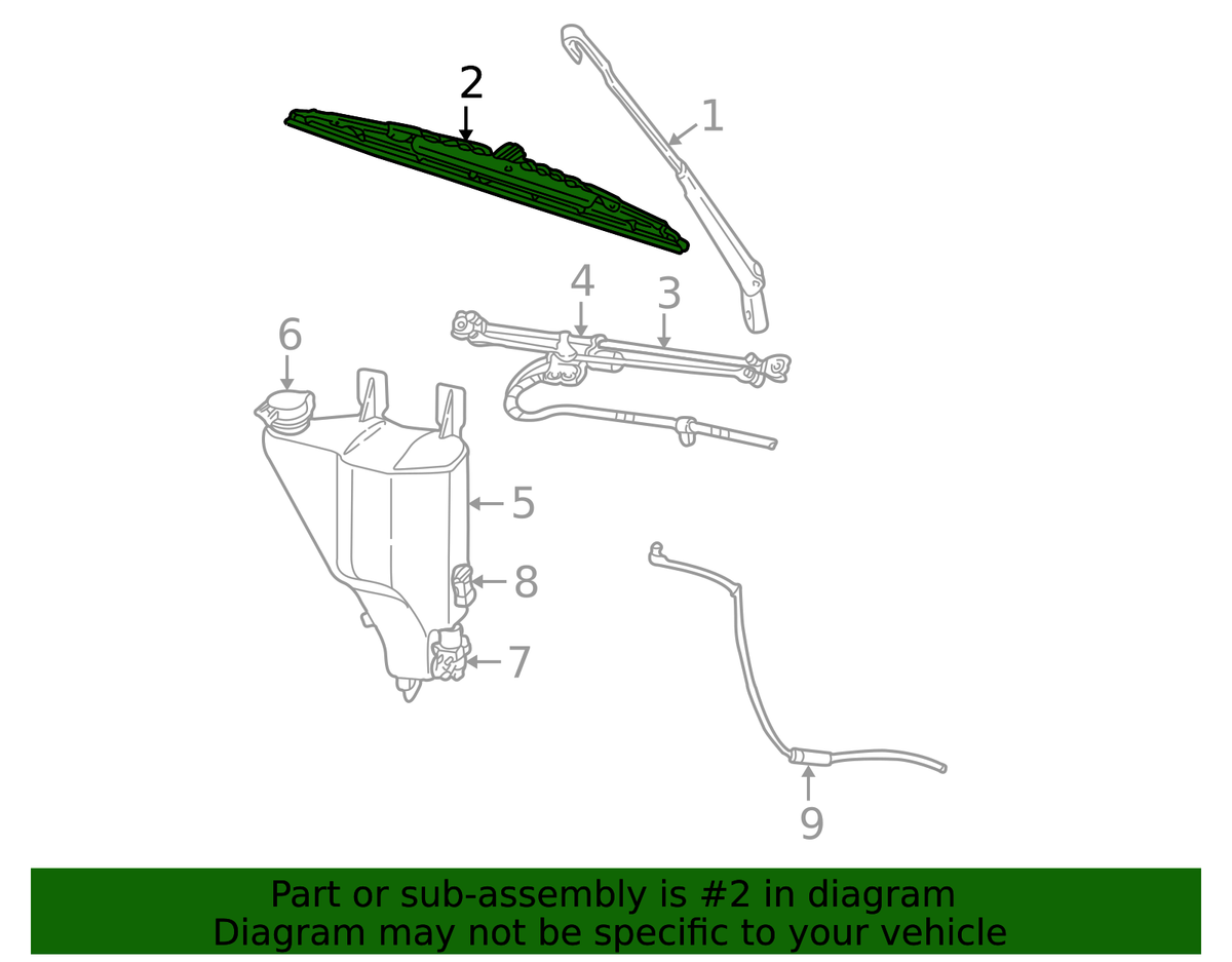 2003-2007 Cummins Windshield Wipers (55077100AE) view 4