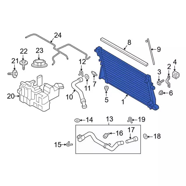 2017-2019 Powerstroke Primary Radiator