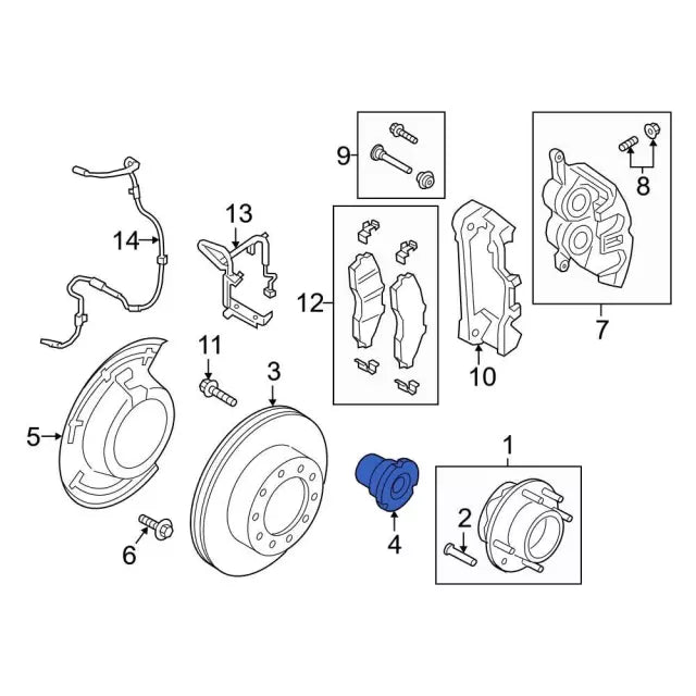 2005-2007 Powerstroke Manual FR Locking Hub