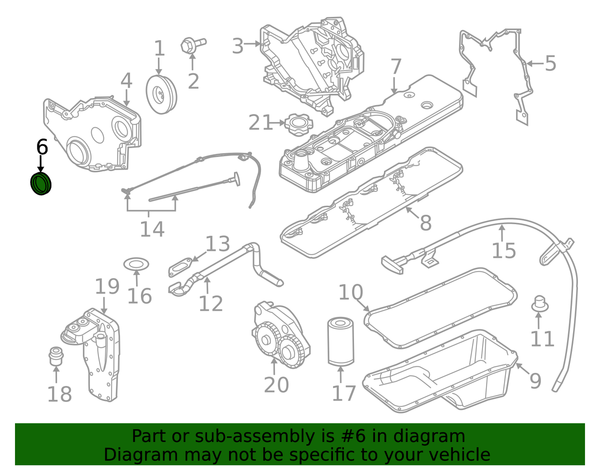 1989-1998 Cummins Front Main Seal (68027026AA) view 3