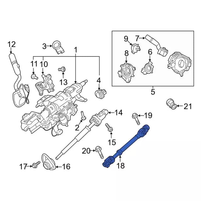 2017-2022 Powerstroke FR Lower Steering Shaft