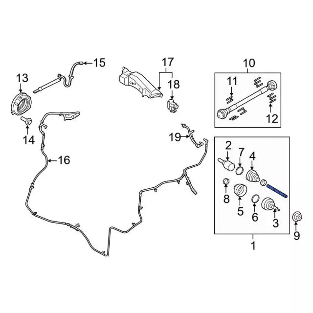 2018-2020 3.0L Powerstroke LH CV Axle
