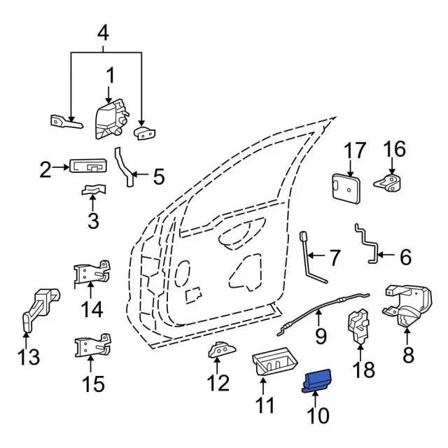 1999-2016 Powerstroke LH Interior Door Handle