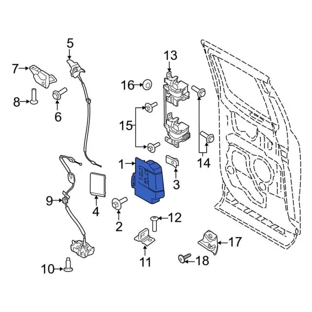 2017-2022 Powerstroke LH Outer Exterior Door Handle