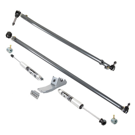 2005-2025 Powerstroke HD Steering Kit with Dual Tie Rod Mount FOX Stabilizers (8625-07)