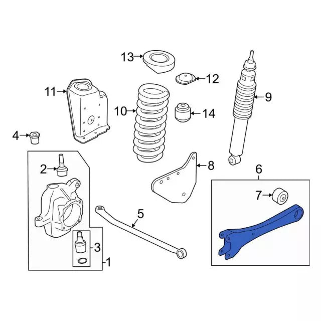 2017-2022 Powerstroke LH Radius Arm