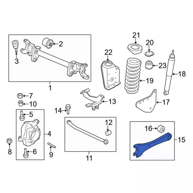 2011-2016 Powerstroke FR RH Radius Arm