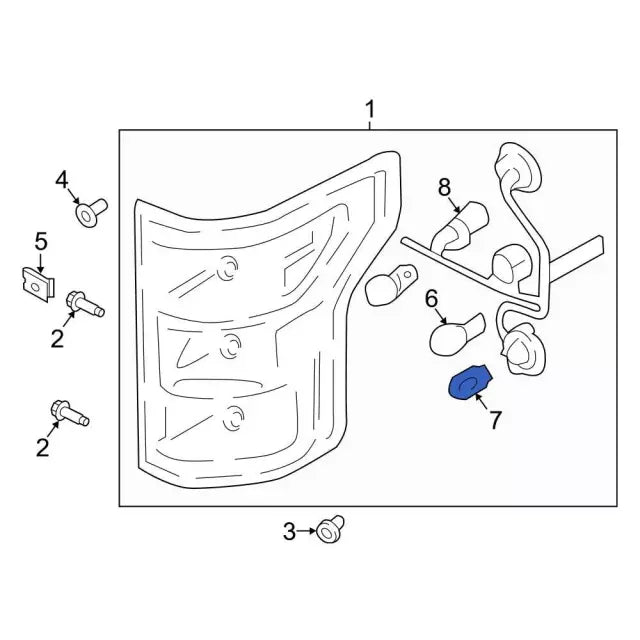 2017-2022 Powerstroke Upper Inner Reverse Light Bulb