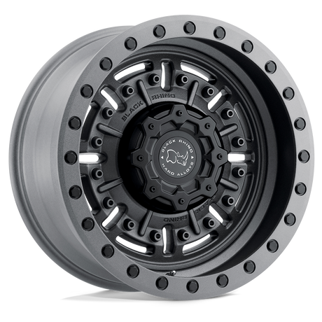Black Rhino ABRAMS - Textured Matte Gunmetal-Wheels-Black Rhino-1785ABR-86140G12-Dirty Diesel Customs