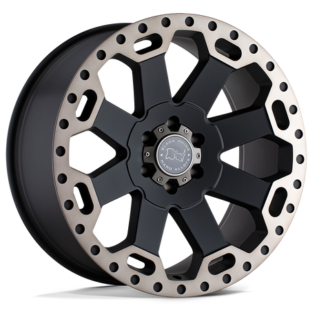 Black Rhino WARLORD - Matte Black w/ Machined Dark Tint-Wheels-Black Rhino-1780WAR305127M71-Dirty Diesel Customs