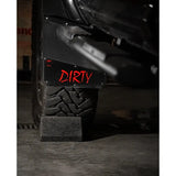 DIRTY Standard Height Mud Flaps Black (garage-sale-TI-SH-13-BLK-DIRTY-SET)-Mud Flap-Trigger Industries-Dirty Diesel Customs