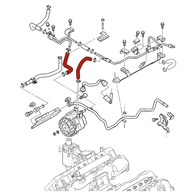 2004-2004 Duramax CP3 Injection Pump Hose Kit (DMAX-5277+DMAX-1372)