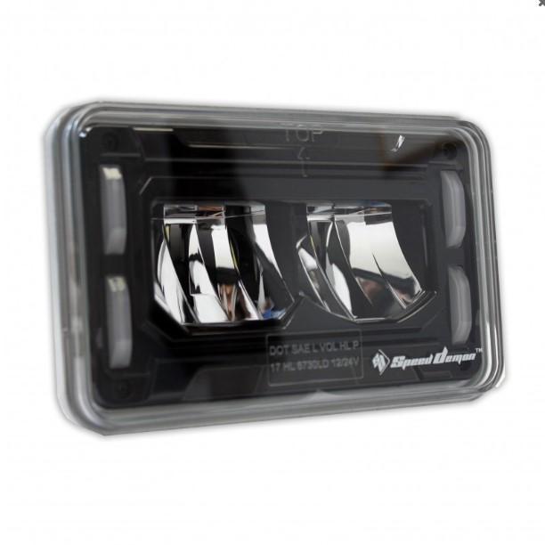 DOT/SAE 4x6" Sealed Beam Replacement Headlight (10-20196)-Headlights-Speed Demon-10-20197-Dirty Diesel Customs
