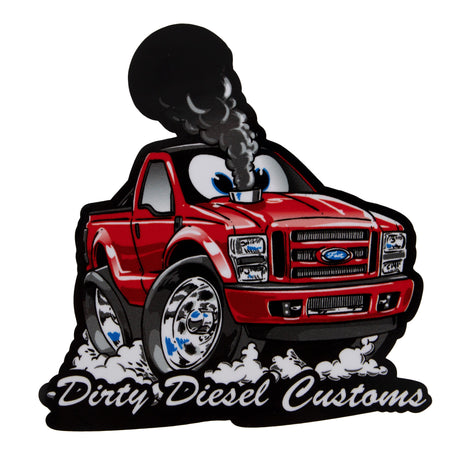 Dirty Diesel Cartoon Drag Truck Stickers-Sticker-Dirty Diesel Customs-Dirty Diesel Customs