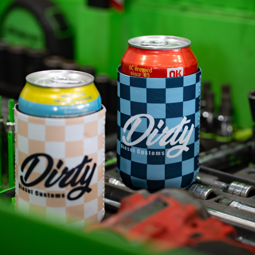 Dirty Diesel Checkered Drink Koozies-Beer Koozie-Dirty Diesel Customs-Dirty Diesel Customs