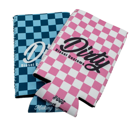 Dirty Diesel Checkered Drink Koozies-Beer Koozie-Dirty Diesel Customs-Dirty Diesel Customs