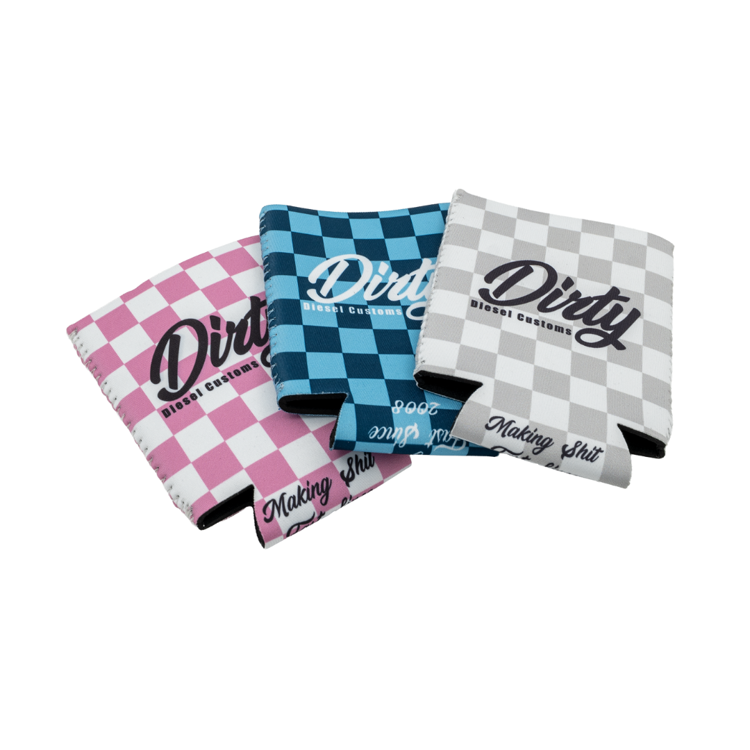 Dirty Diesel Checkered Drink Koozies-Beer Koozie-Dirty Diesel Customs-Dirty Diesel Customs