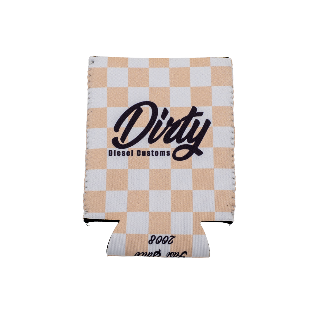 Dirty Diesel Checkered Drink Koozies-Beer Koozie-Dirty Diesel Customs-DDC-ACC-KZY-CHK-BGE-Dirty Diesel Customs