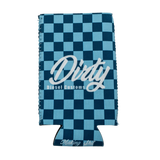 Dirty Diesel Checkered Drink Koozies-Beer Koozie-Dirty Diesel Customs-DDC-ACC-KZY-CHK-BLU-TALL-Dirty Diesel Customs