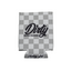 Dirty Diesel Checkered Drink Koozies-Beer Koozie-Dirty Diesel Customs-DDC-KZY-CHK/GRY-REG-Dirty Diesel Customs